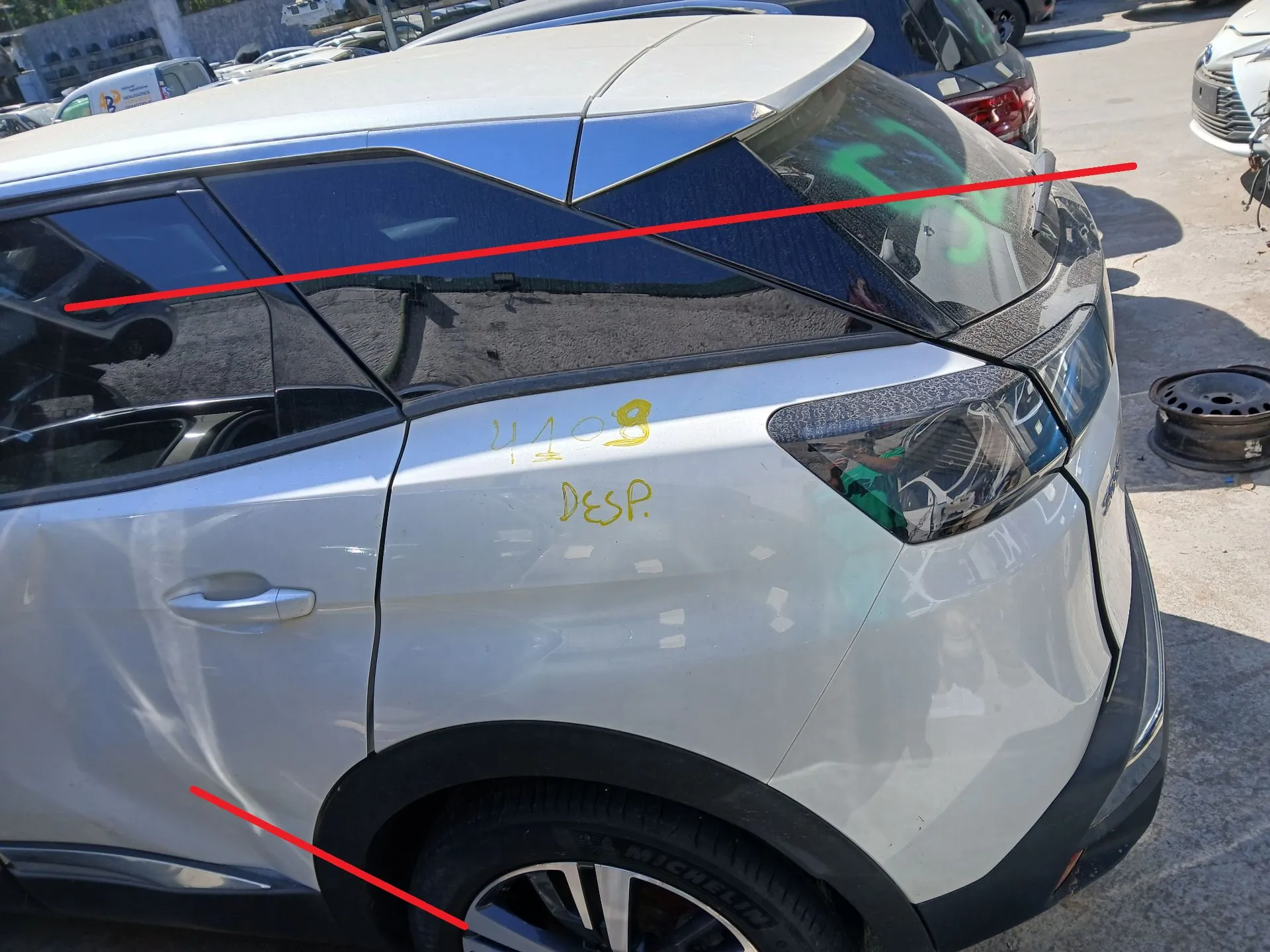 Panneau arrière gauche PEUGEOT 3008 II (M_)