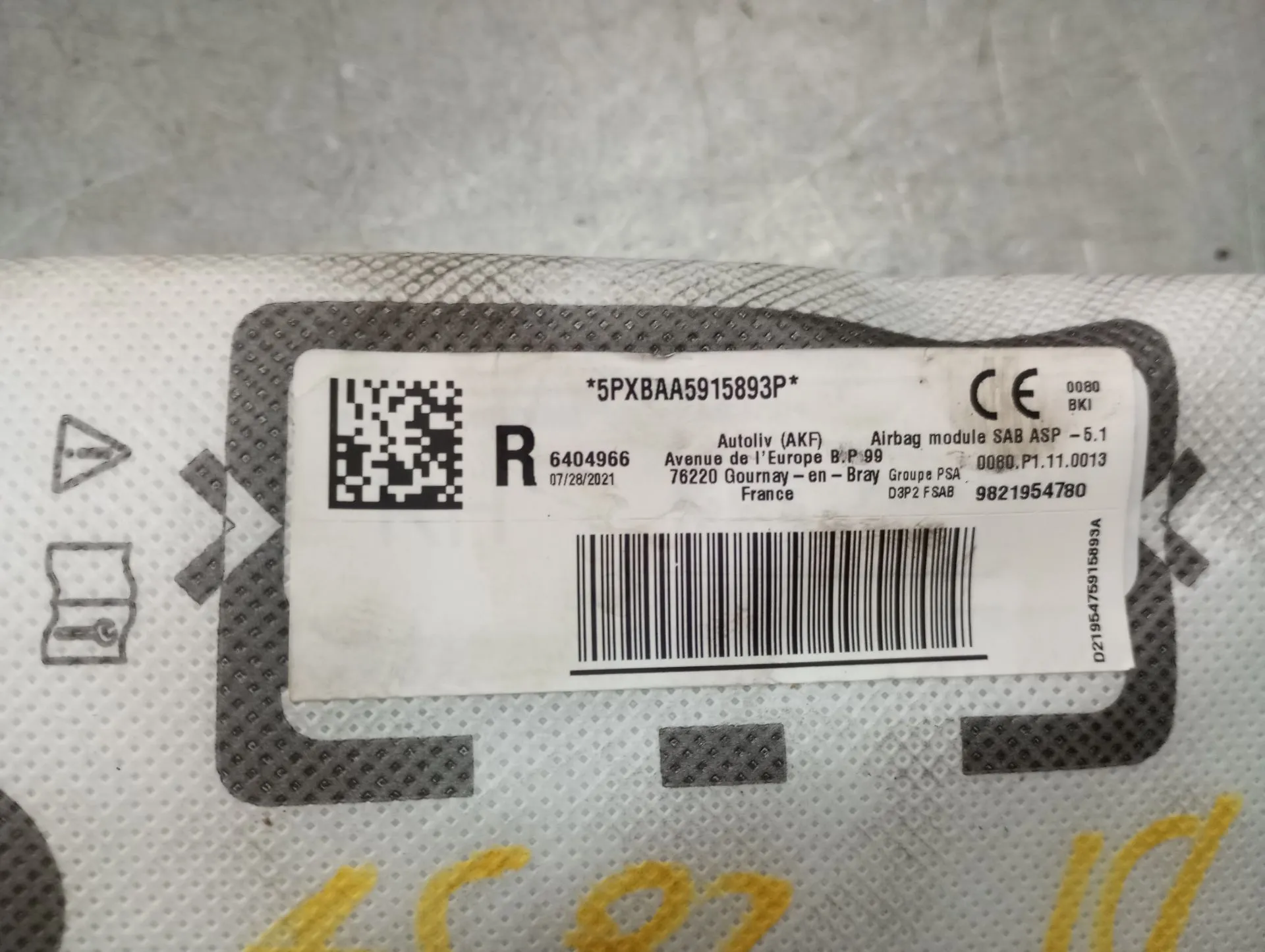 Airbag  Droite PEUGEOT 2008 II (U_) Imagem-3