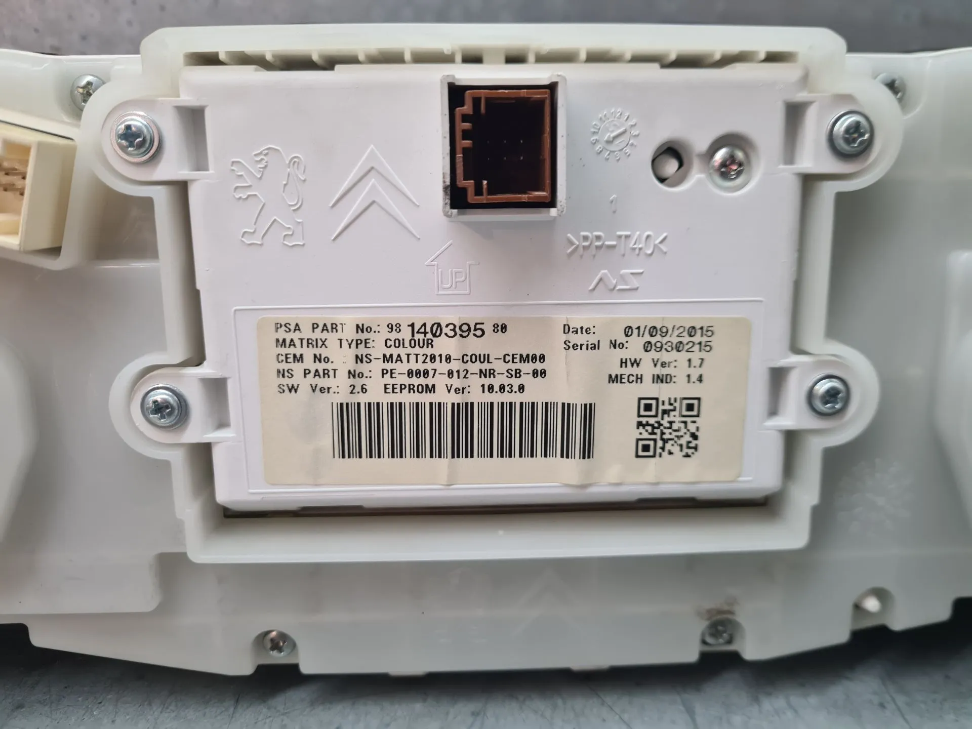 Instrument cluster PEUGEOT 2008 I (CU_) Imagem-8