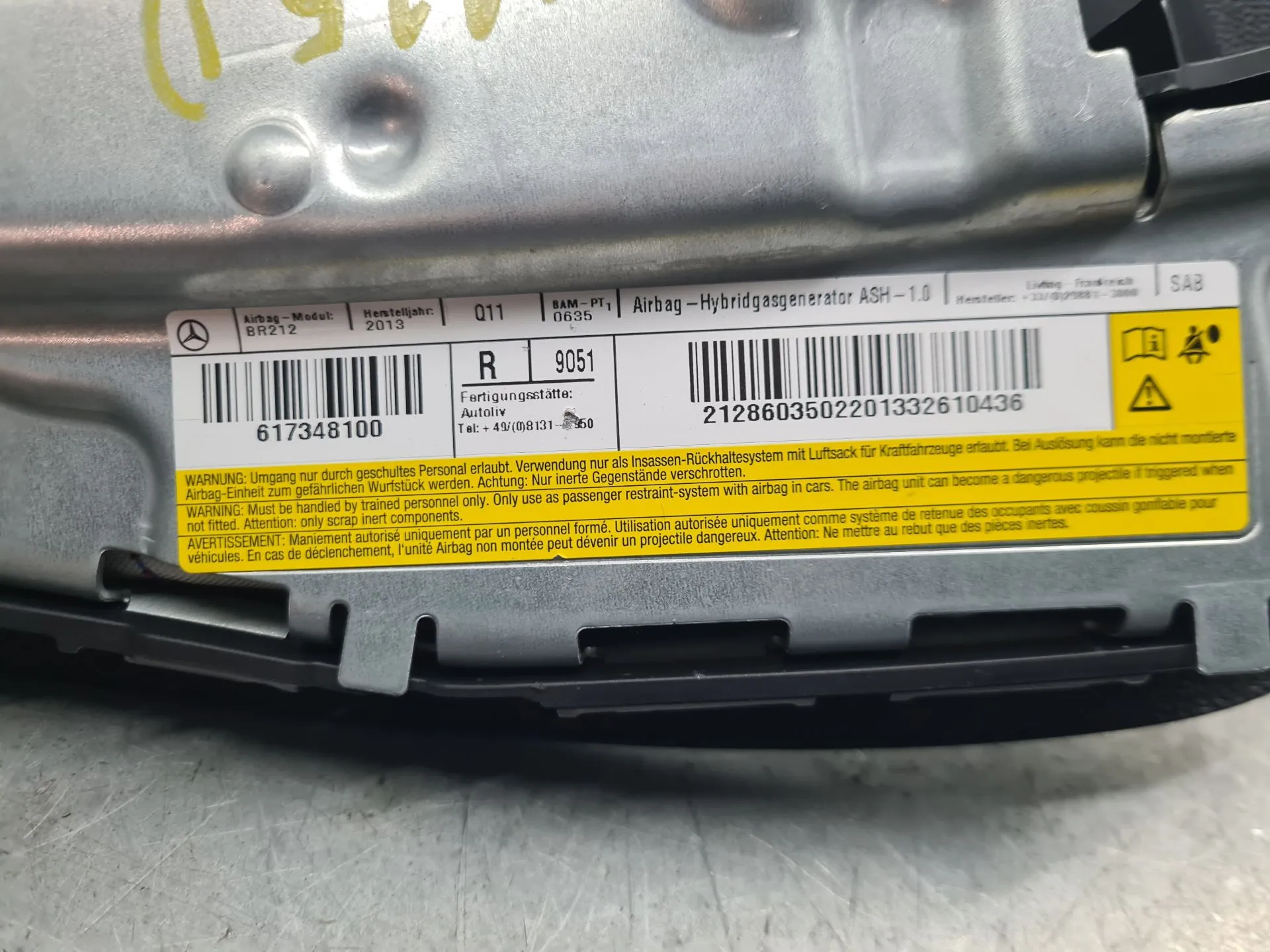 Airbag Destro MERCEDES-BENZ Classe E (W212) Imagem-3