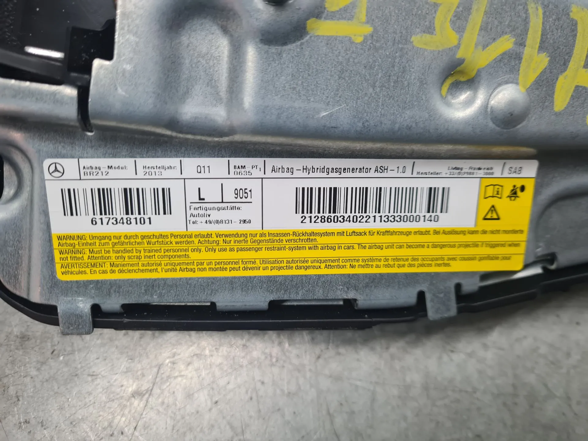 Airbag banco esquerdo MERCEDES-BENZ Classe E (W212) Imagem-4