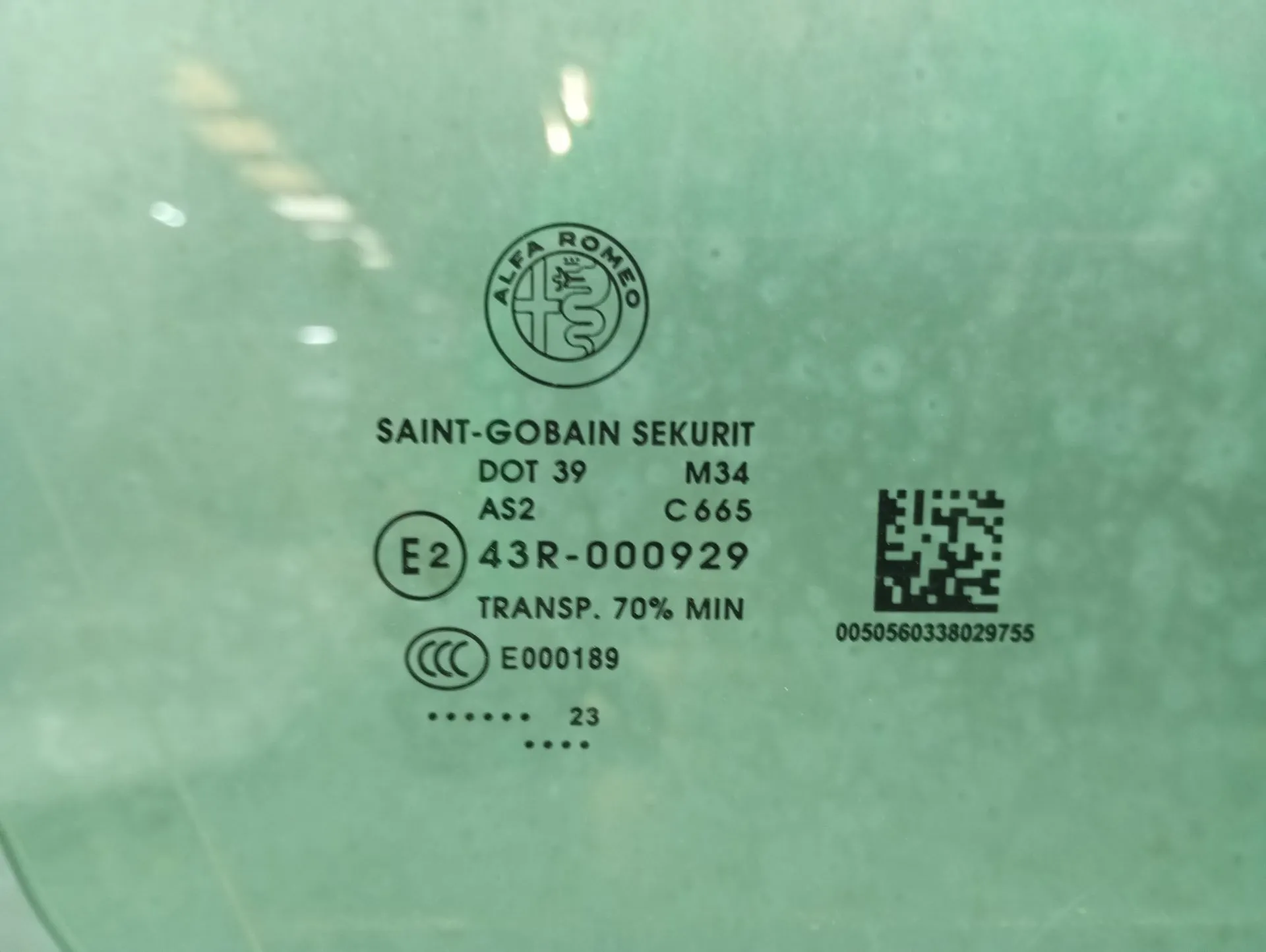 Vidro porta frente direita ALFA ROMEO Stelvio (949_) Imagem-3