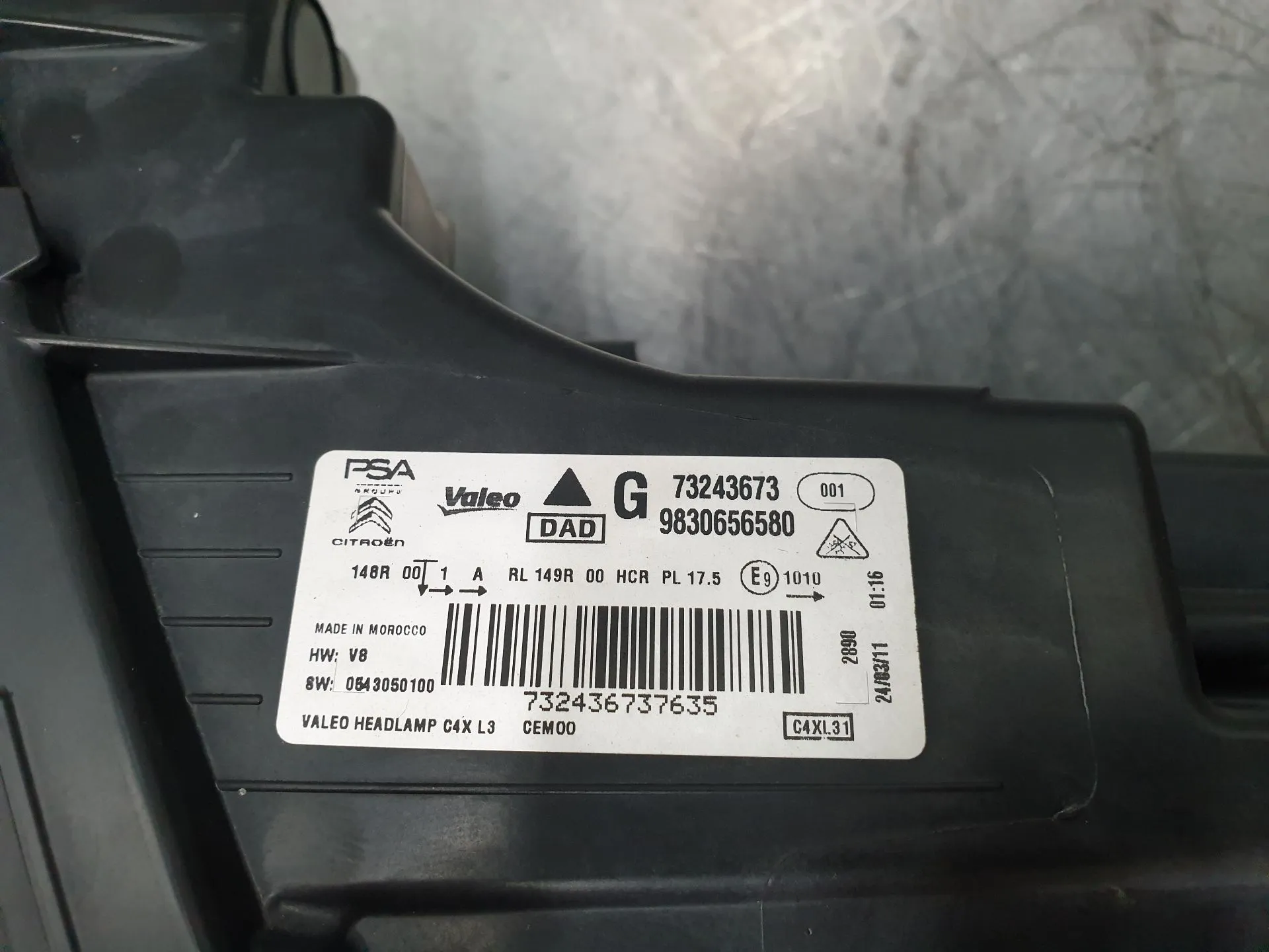 Phare avant gauche CITROËN C4 III Imagem-7