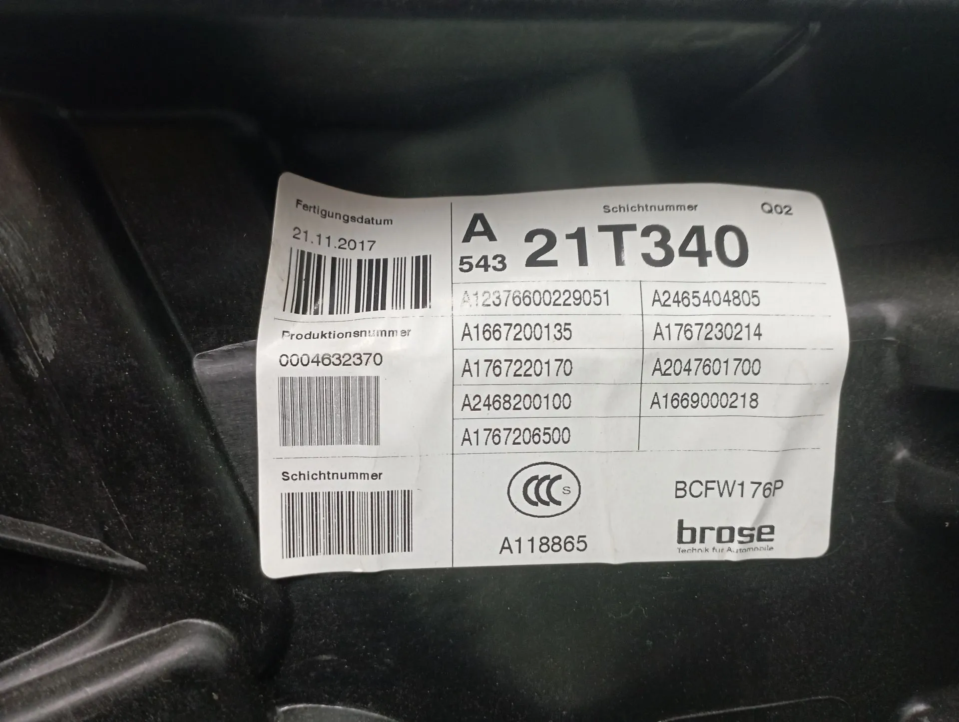 Lève-vitre avant gauche MERCEDES-BENZ Classe A (W176) Imagem-2