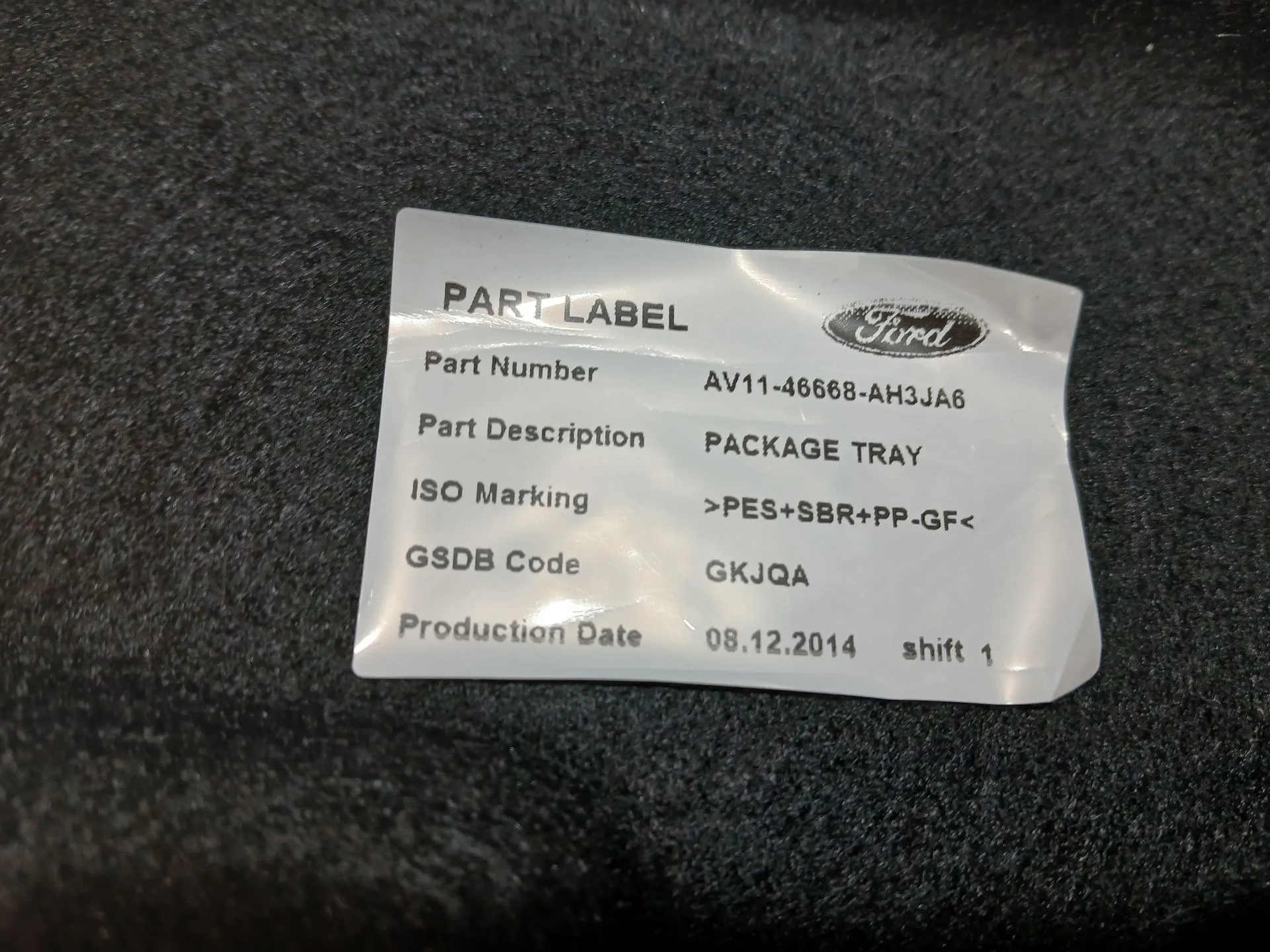 Chapeleira / tampo da mala FORD B-Max (JK) Imagem-3