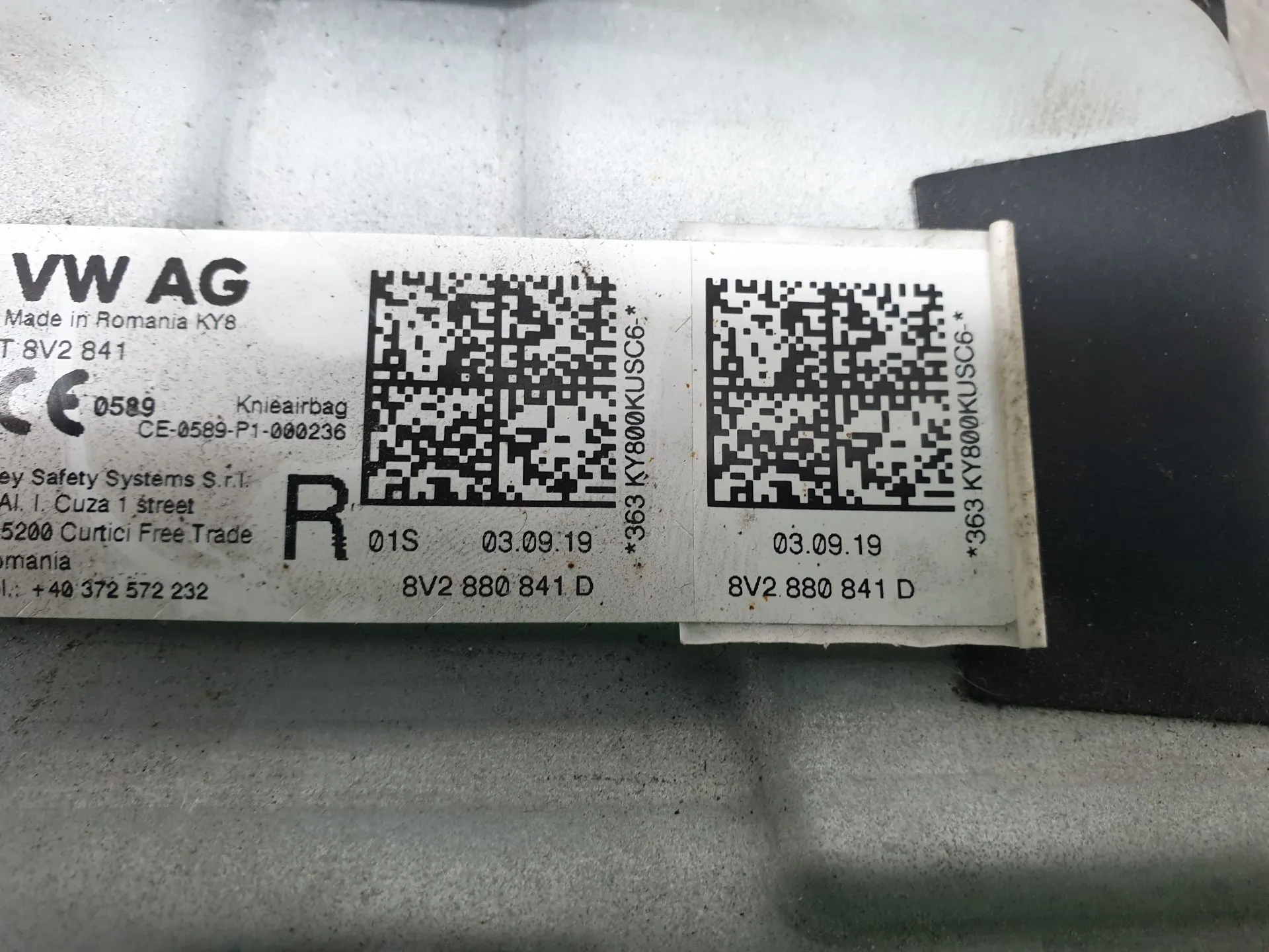 Airbag Rodilla AUDI A3 (8V1, 8VK) Imagem-2