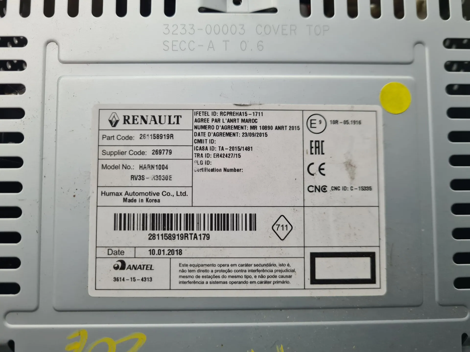 Radio / autorradio RENAULT Zoe (BFM_) Imagem-4