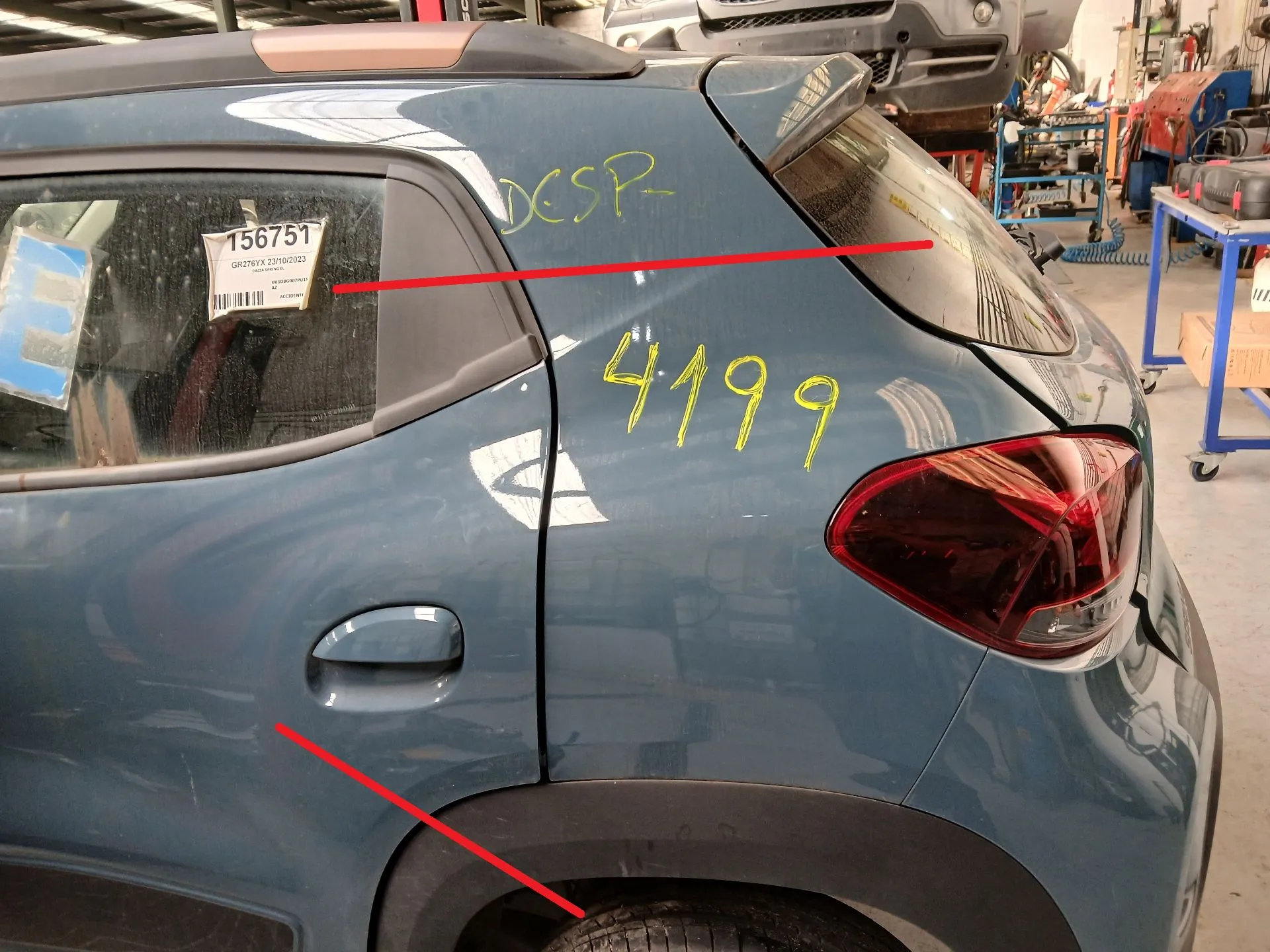 Pannello posteriore sinistro DACIA Spring