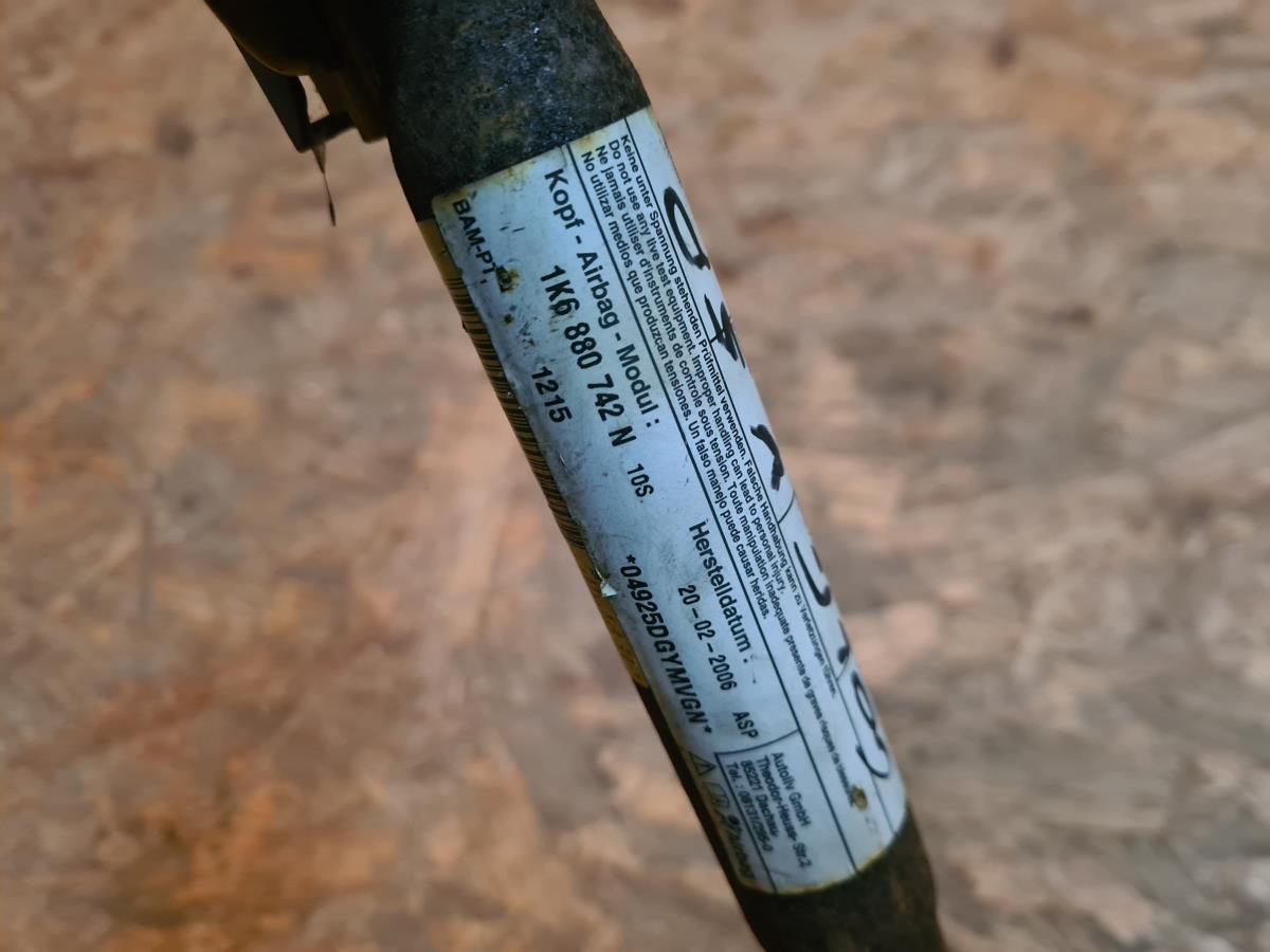 Right Curtain Airbag VOLKSWAGEN Golf V (1K1) Imagem-3