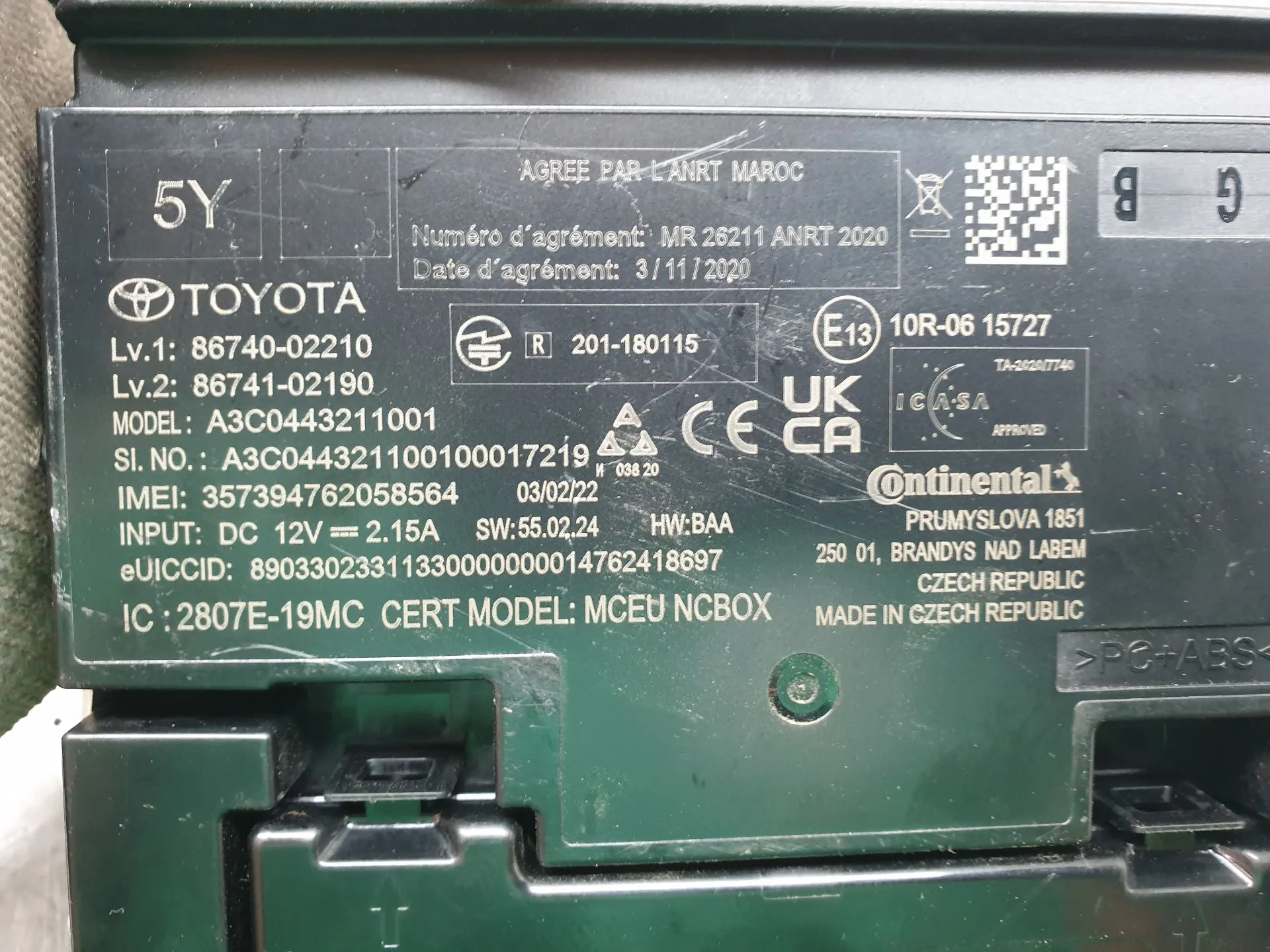 GPS Navigation Control Unit Module TOYOTA Corolla Hatchback (_E21_) Imagem-3