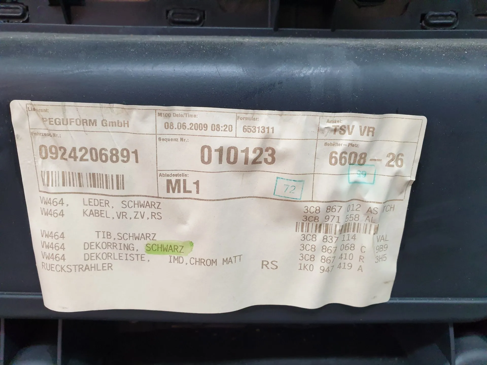 Revestimiento interior de puerta delantero derecho VOLKSWAGEN Passat CC (357) Imagem-2