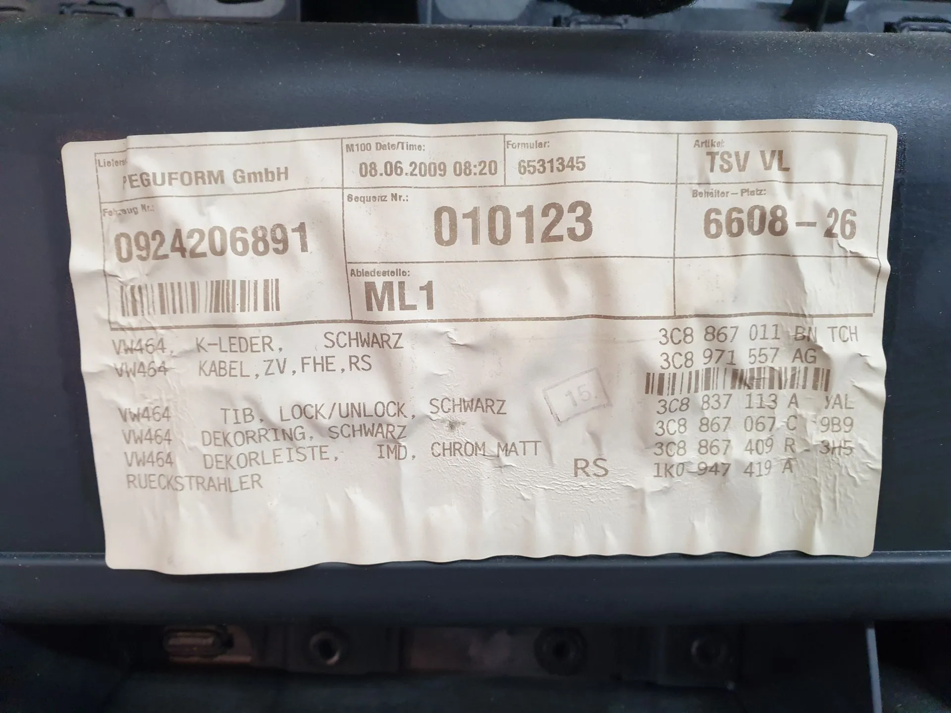 Revestimiento interior de puerta delantero izquierdo VOLKSWAGEN Passat CC (357) Imagem-2