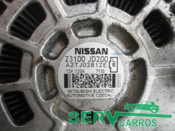 Alternador NISSAN Qashqai/Qashqai+2 I (J10, JJ10) Imagem-2