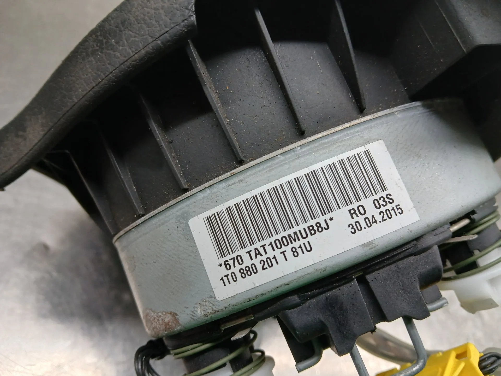 Airbag du Volant VOLKSWAGEN Touran (1T) Imagem-4