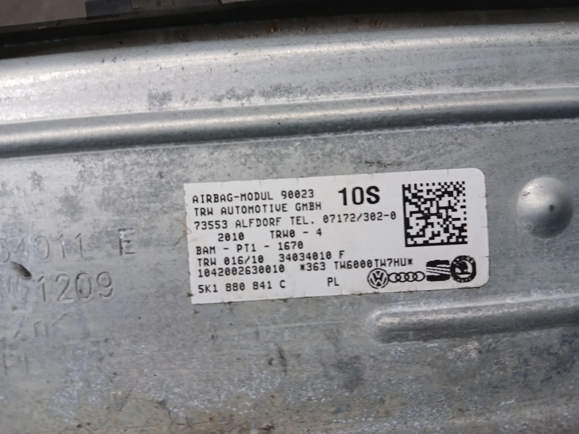 Airbag Rodilla VOLKSWAGEN Golf VI (5K1) Imagem-3