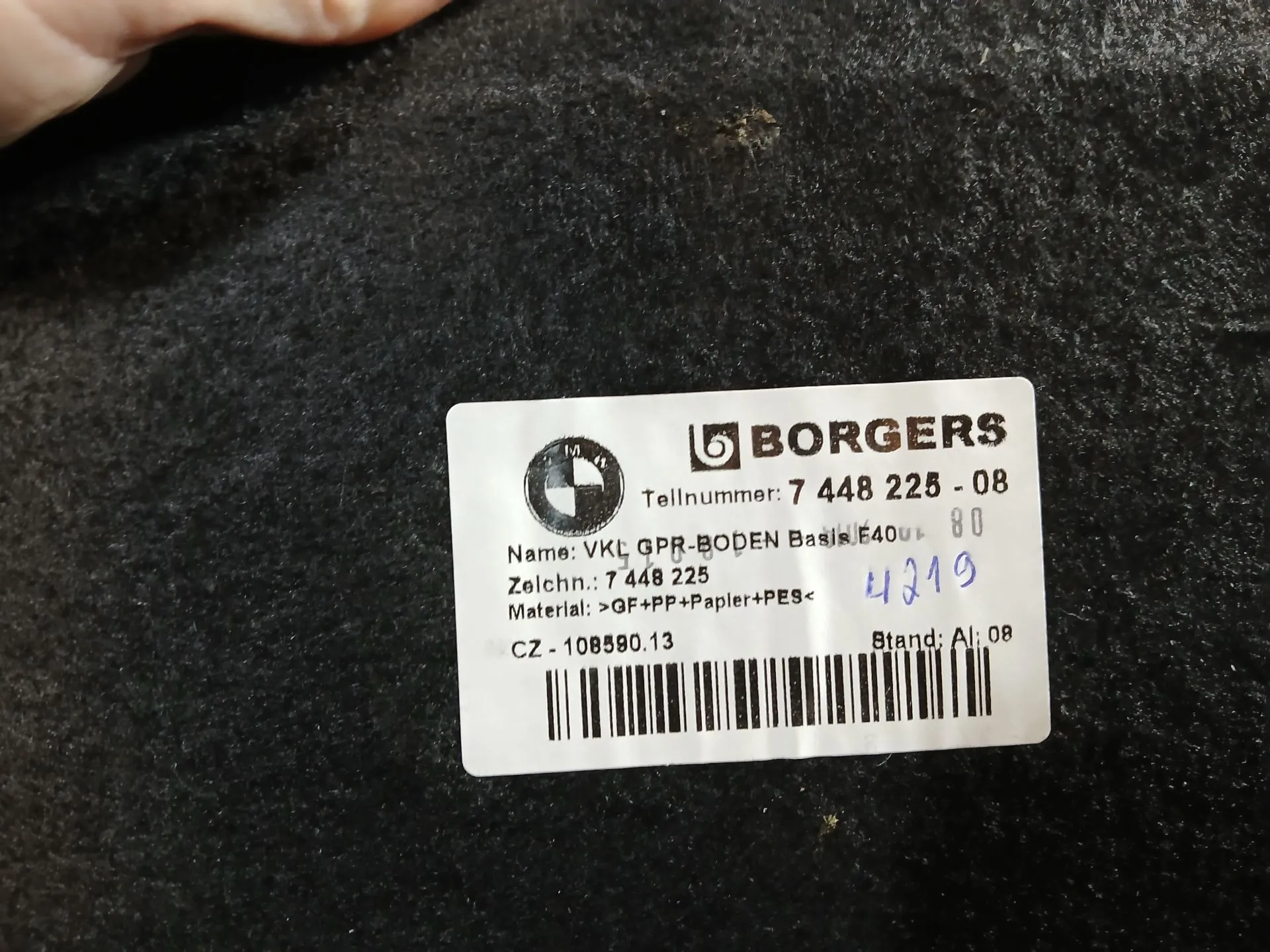 Trunk floor cover BMW 1 (F40) Imagem-2