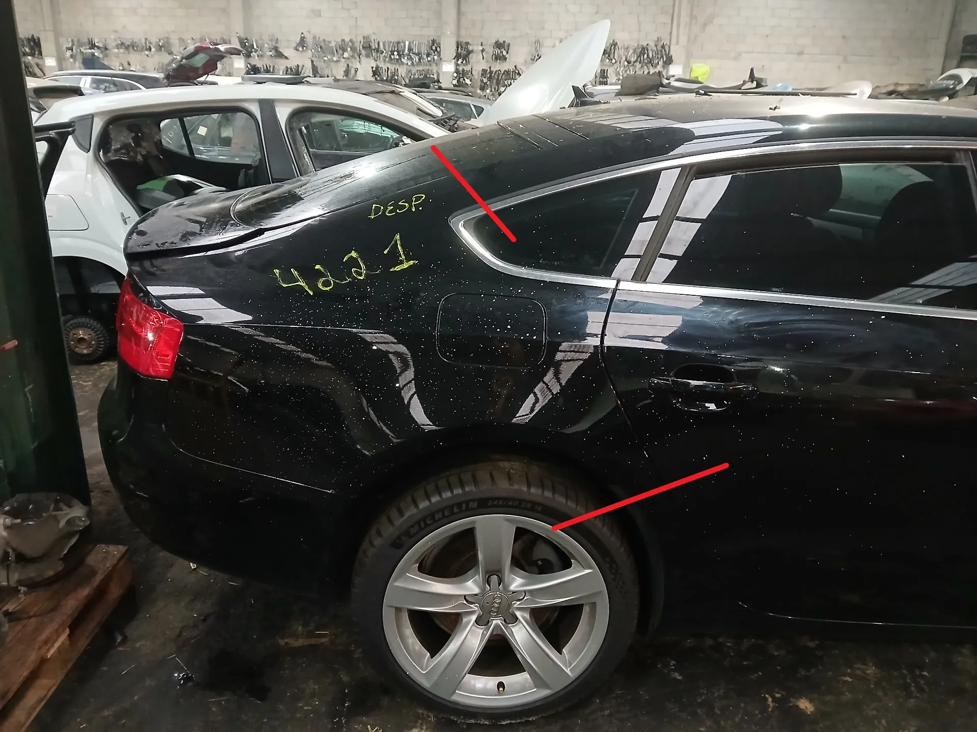 Painel trás direito AUDI A5 Sportback (8TA)