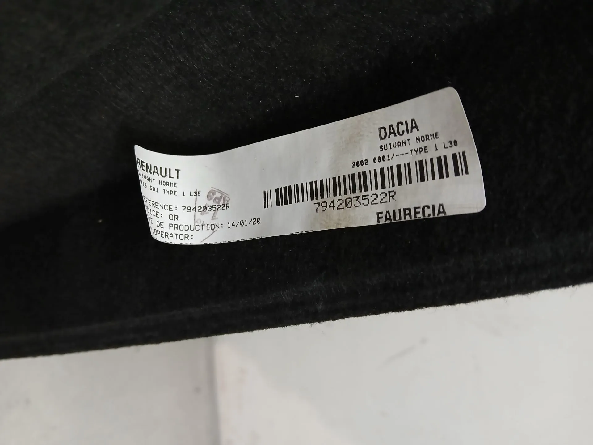 Rear Parcel shelf / trunk cover DACIA Duster (HM_) Imagem-2