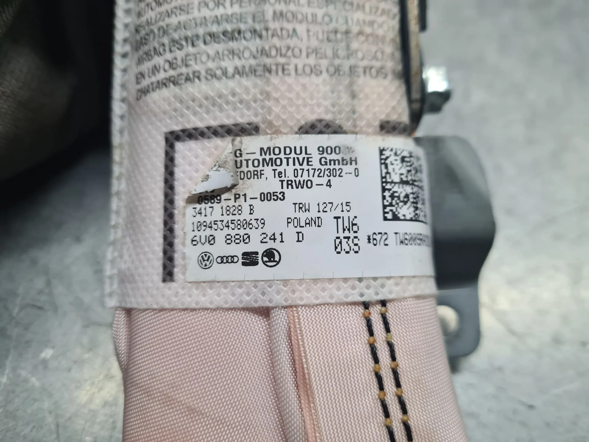 Airbag Sinistro VOLKSWAGEN Golf VII (5G1, BQ1, BE1, BE2) Imagem-2