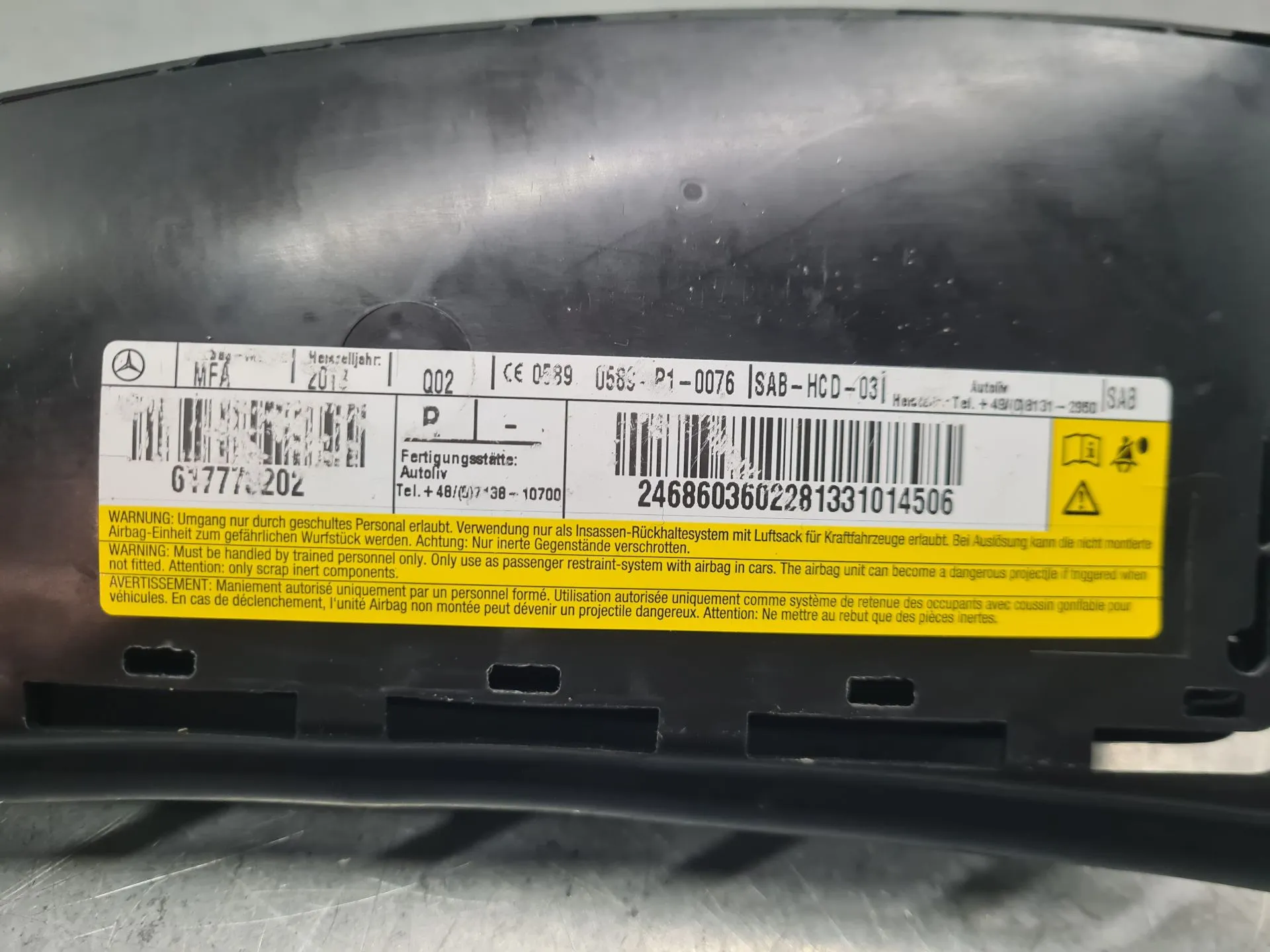 Airbag Destro MERCEDES-BENZ Classe A (W176) Imagem-3