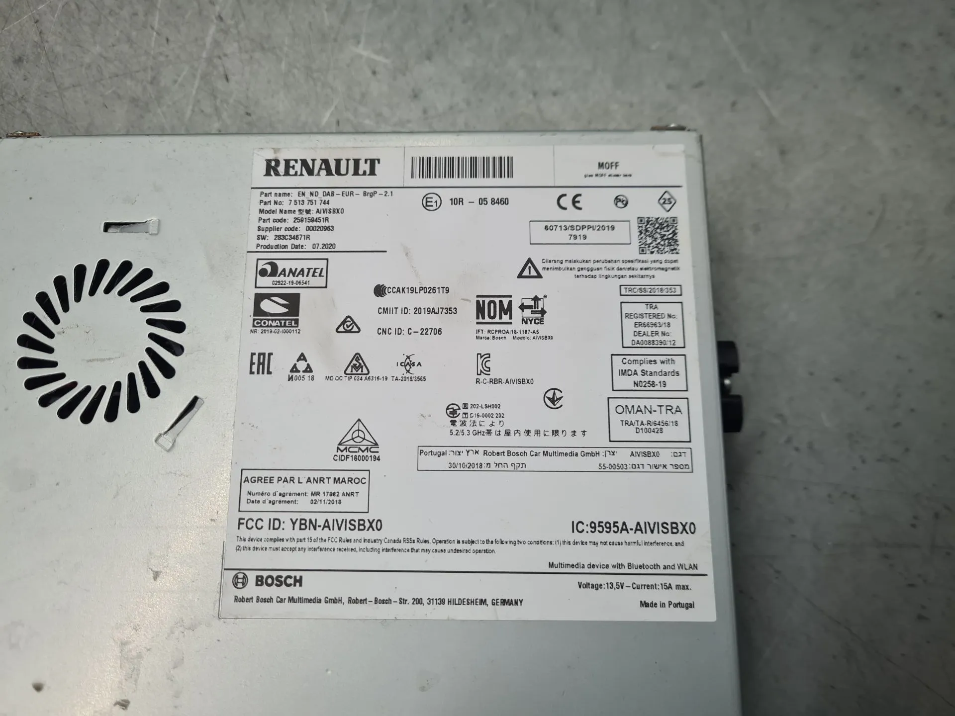 Radio / autorradio RENAULT Clio V (BF_) Imagem-4