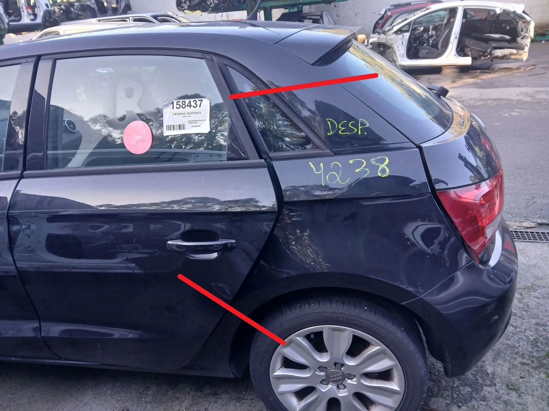 Panneau arrière gauche AUDI A1 (8X1, 8XK)