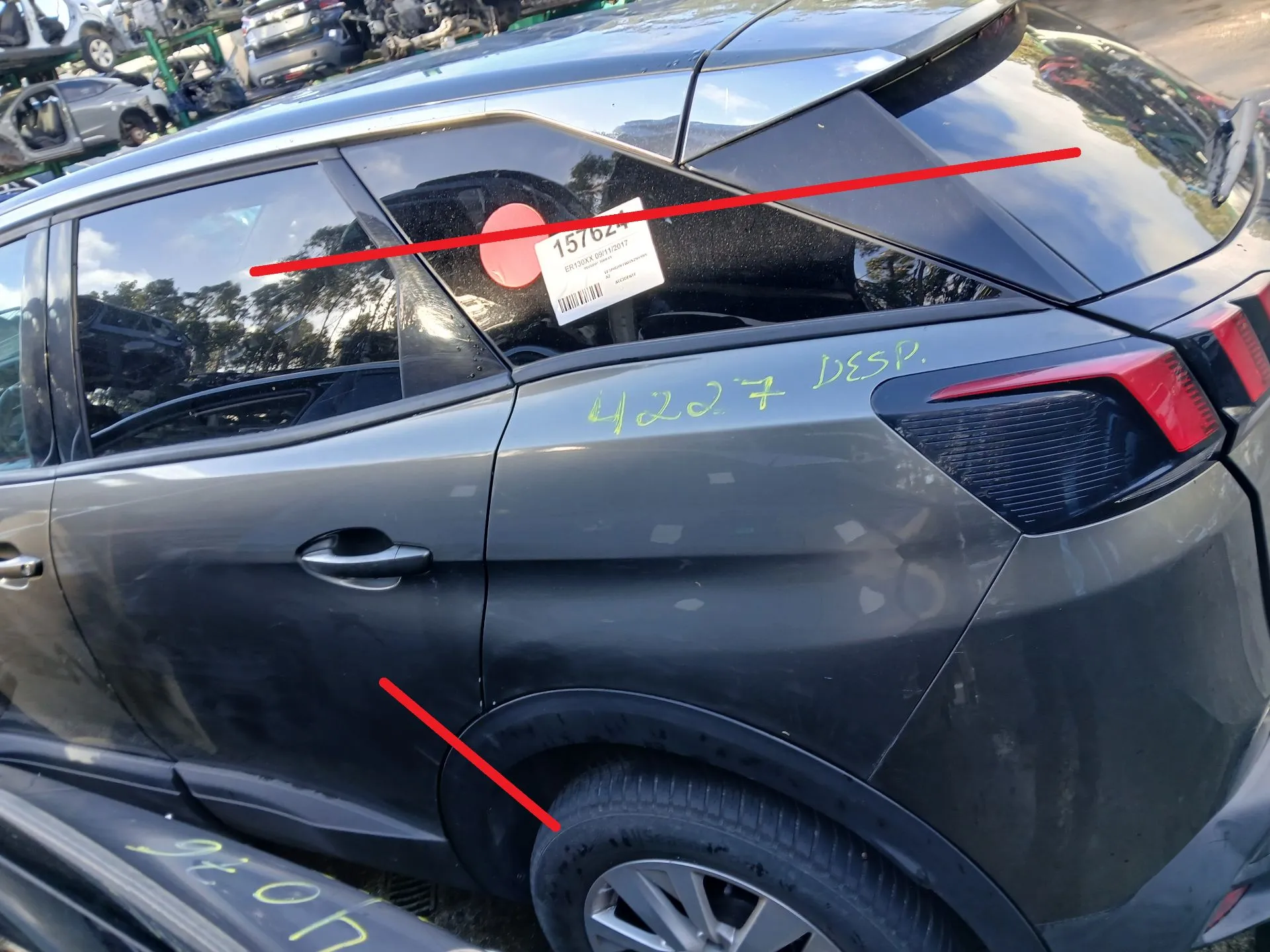 Left rear quarter panel PEUGEOT 3008 II (M_)