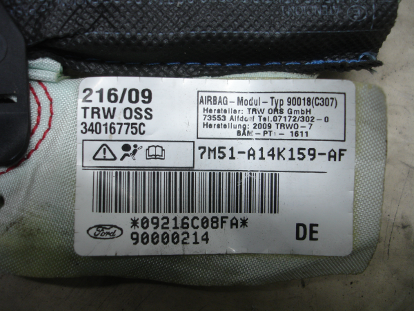 Airbag Rideau Guache FORD Focus II (DA_) Imagem-3