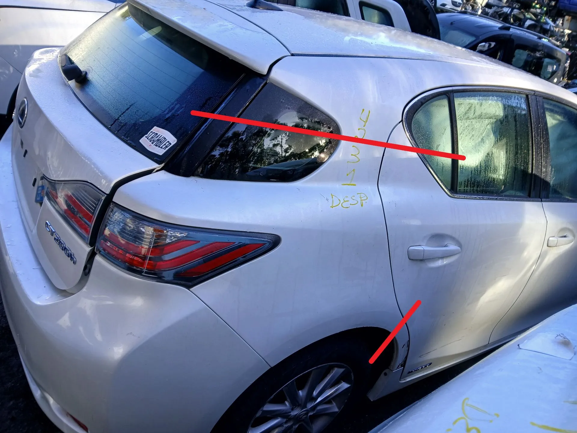 Right rear quarter panel LEXUS CT (ZWA10_)