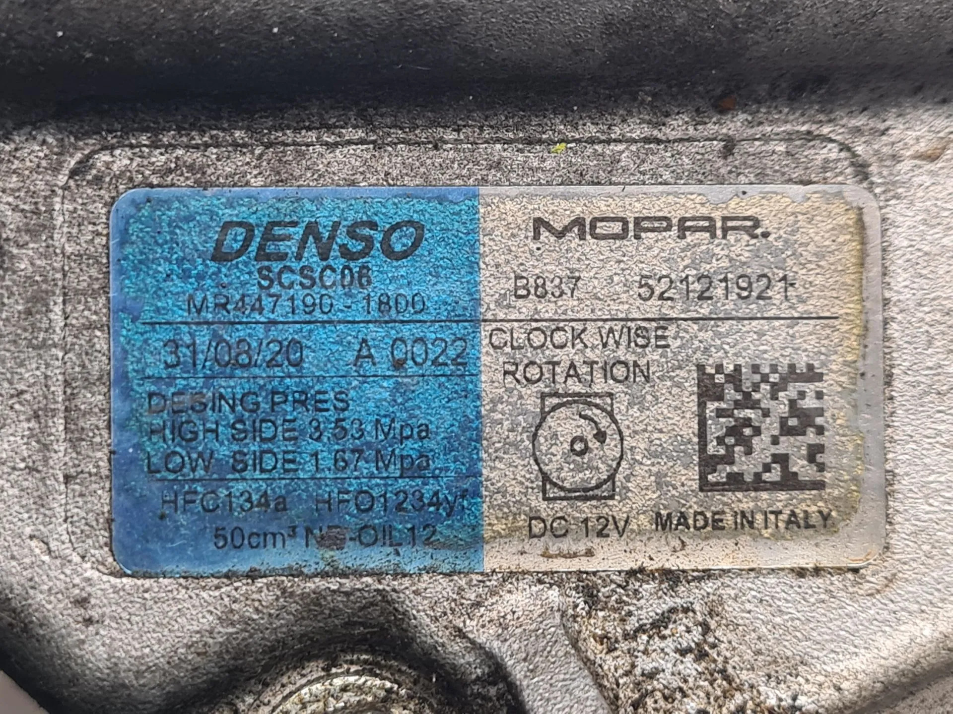 AC compressor FIAT 500 C (312_) Imagem-5