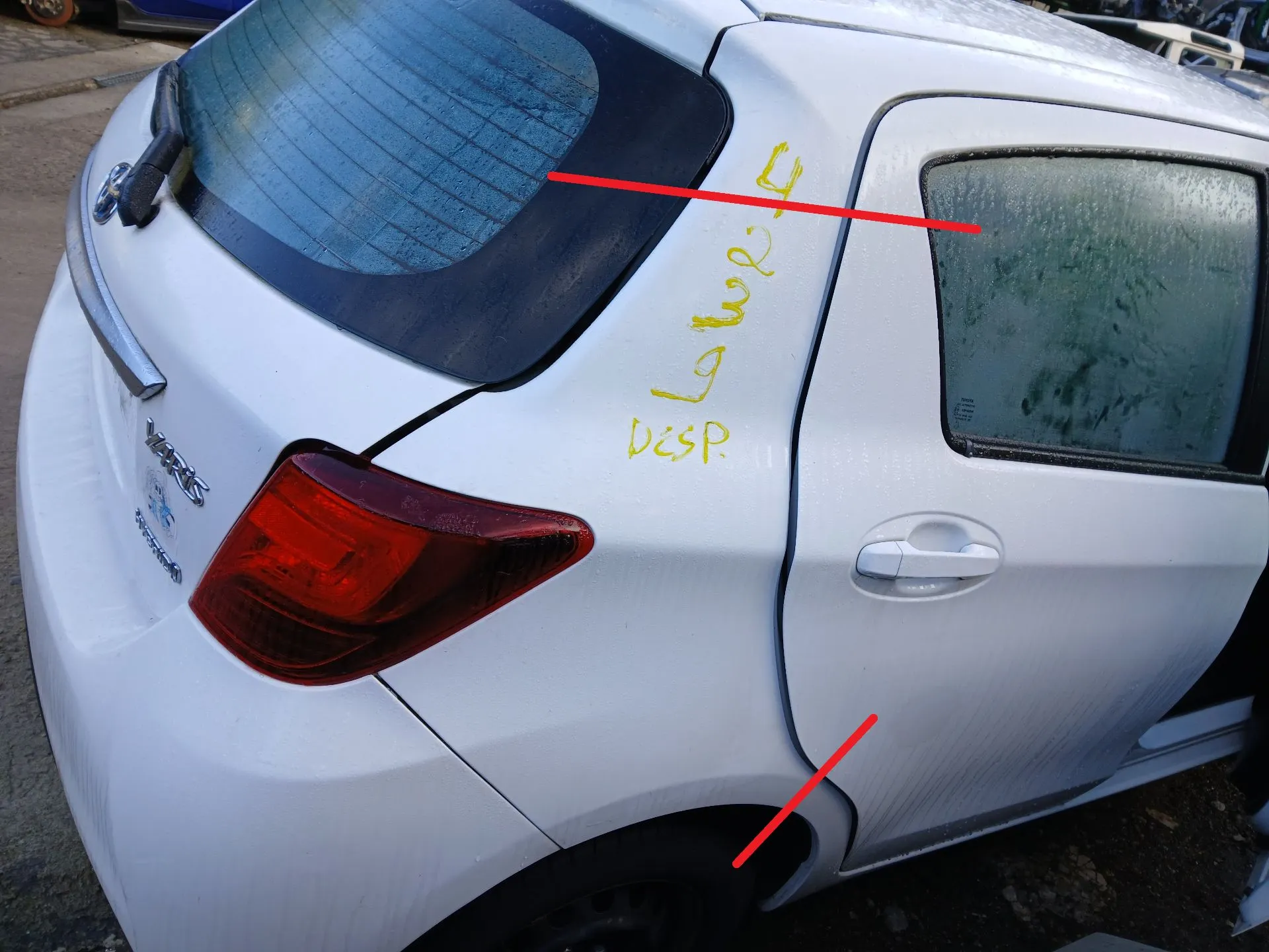 Right rear quarter panel TOYOTA Yaris (_P13_)