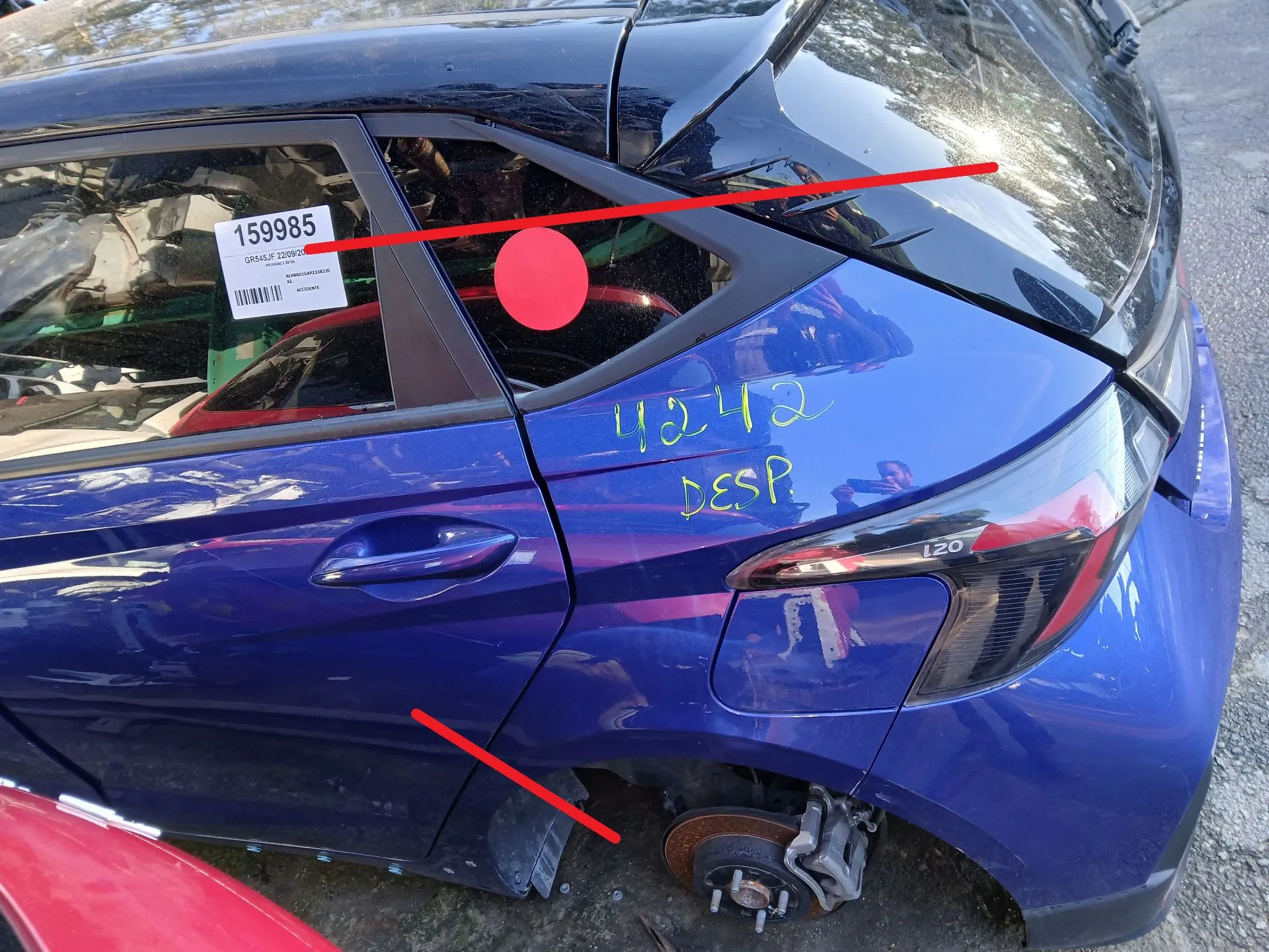 Painel trás esquerdo HYUNDAI i20 (BC3, BI3)