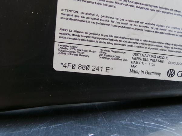 Airbag banco esquerdo AUDI A6 (4F2, C6) Imagem-2