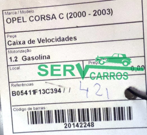 Caja de cambios manual OPEL Corsa C Imagem-1