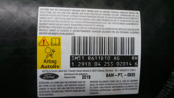 Airbag banco direito FORD C-Max (DM2) Imagem-2