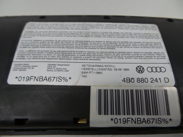 Airbag Izquierdo AUDI A6 (4B2, C5) Imagem-2