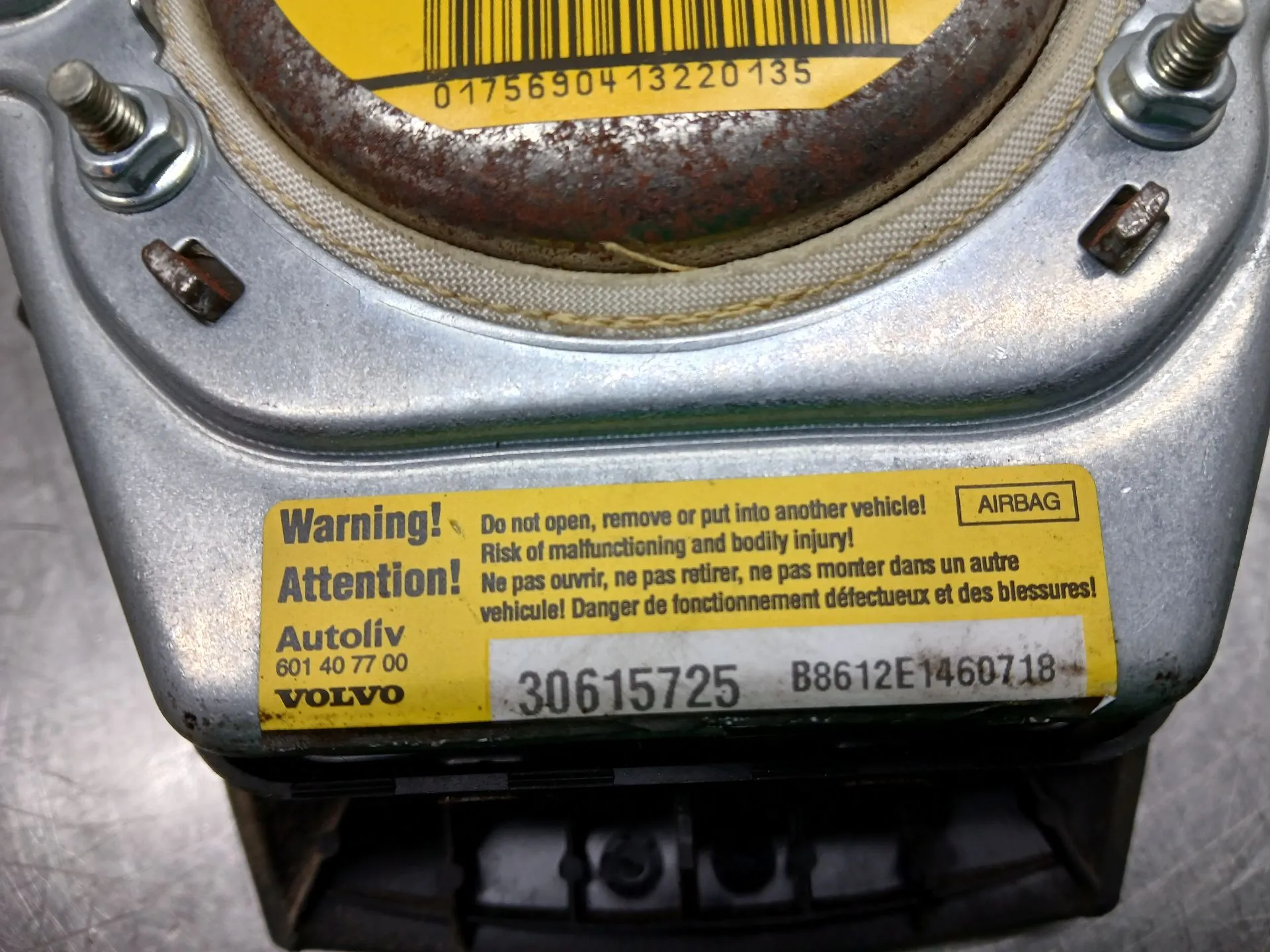 Airbag du Volant VOLVO S40 II (MS) Imagem-5