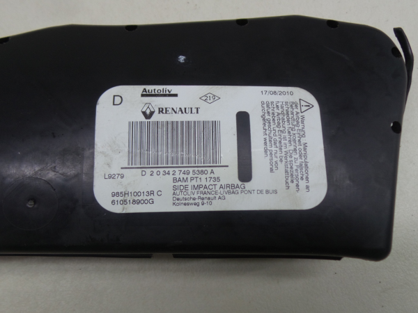 Airbag Derecho RENAULT Megane III (BZ0_) Imagem-3