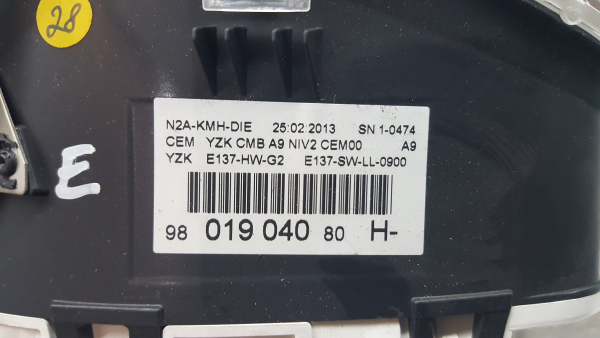 Instrument cluster PEUGEOT 208 Imagem-2