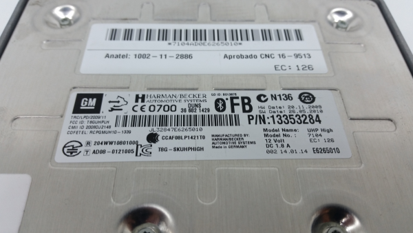 Bluetooth Unit Module OPEL Astra J Imagem-2