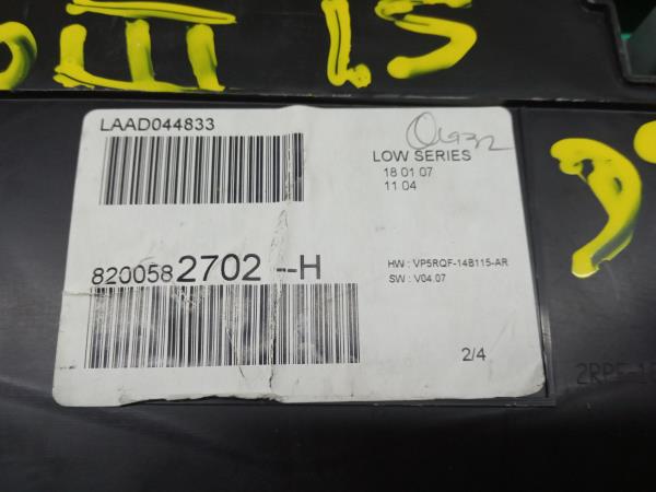 Quadrante / painel de instrumentos RENAULT Clio III (BR0/1, CR0/1) Imagem-3