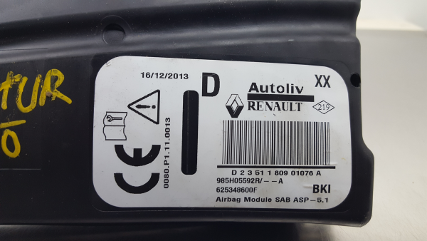 Airbag Derecho RENAULT Captur (J5_) Imagem-1