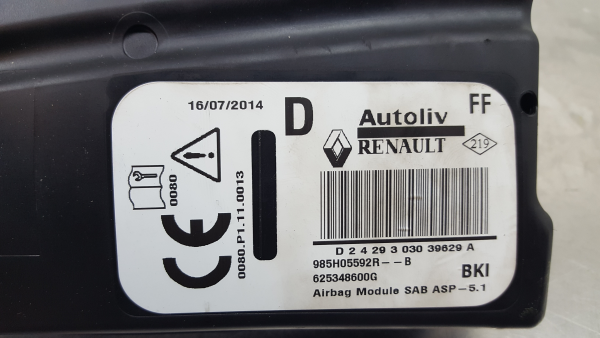 Airbag Derecho RENAULT Captur (J5_) Imagem-3