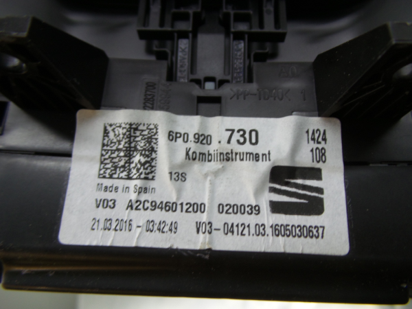 Compteur de vitesse SEAT Ibiza IV (6J5, 6P1) Imagem-5