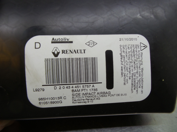 Airbag Derecho RENAULT Megane III (BZ0_) Imagem-3