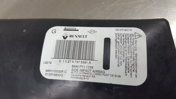 Airbag Guache RENAULT Megane III Grandtour (KZ0/1) Imagem-6