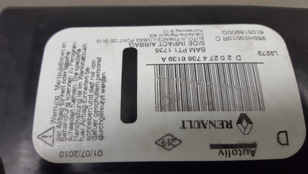 Airbag banco direito RENAULT Megane III Grandtour (KZ0/1) Imagem-4