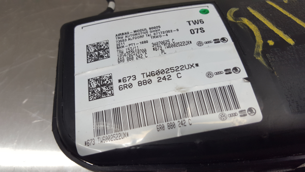 Right Seat Airbag VOLKSWAGEN Polo (6R, 6C) Imagem-2