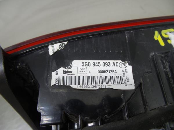 Feu de coffre Gauche VOLKSWAGEN Golf VII (5G1, BQ1, BE1, BE2) Imagem-4