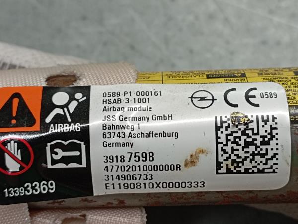 Right Curtain Airbag OPEL Astra K Imagem-1